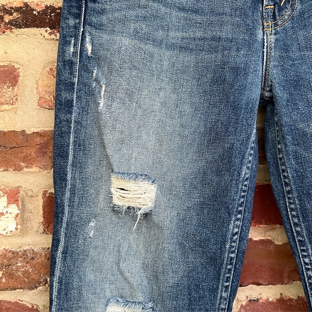 MOTHER The Sinner Jeans Ice Cream, You Scream Size 25 Distressed Mid-Rise Denim - Picture 11 of 15